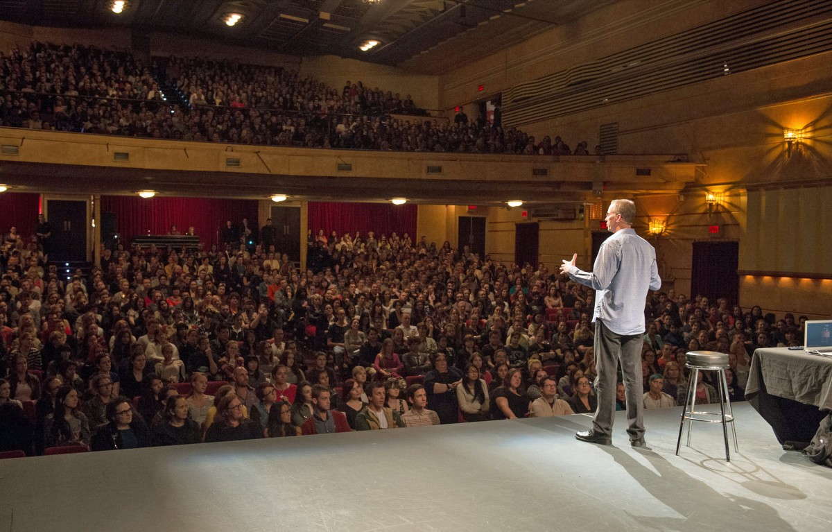 Stage cums female audience